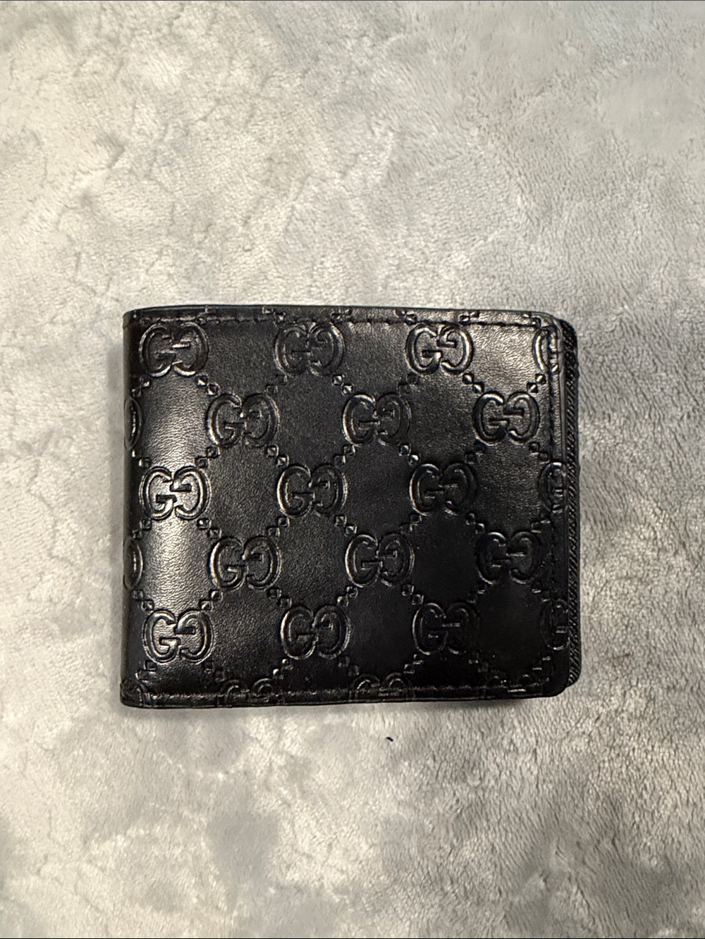 Gucci Black Embossed GG Leather Wallet